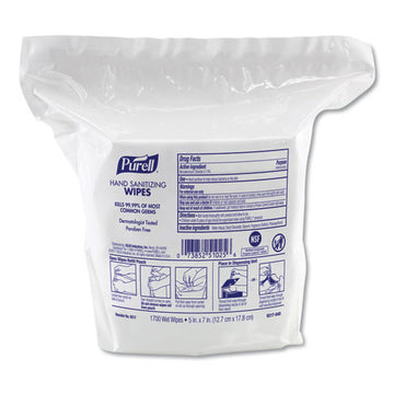 PURELL® Hand Sanitizing Wipes, 8.25 X 14.06, Fresh Citrus Scent, 1700 Wipes-pouch, 2 Pouches-carton freeshipping - TVN Wholesale